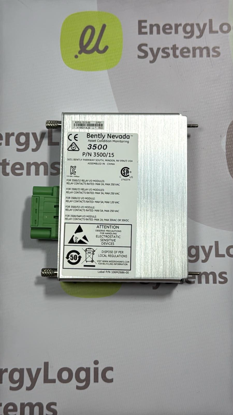 Bently Nevada 3500/15 power-supply unit — photo 1