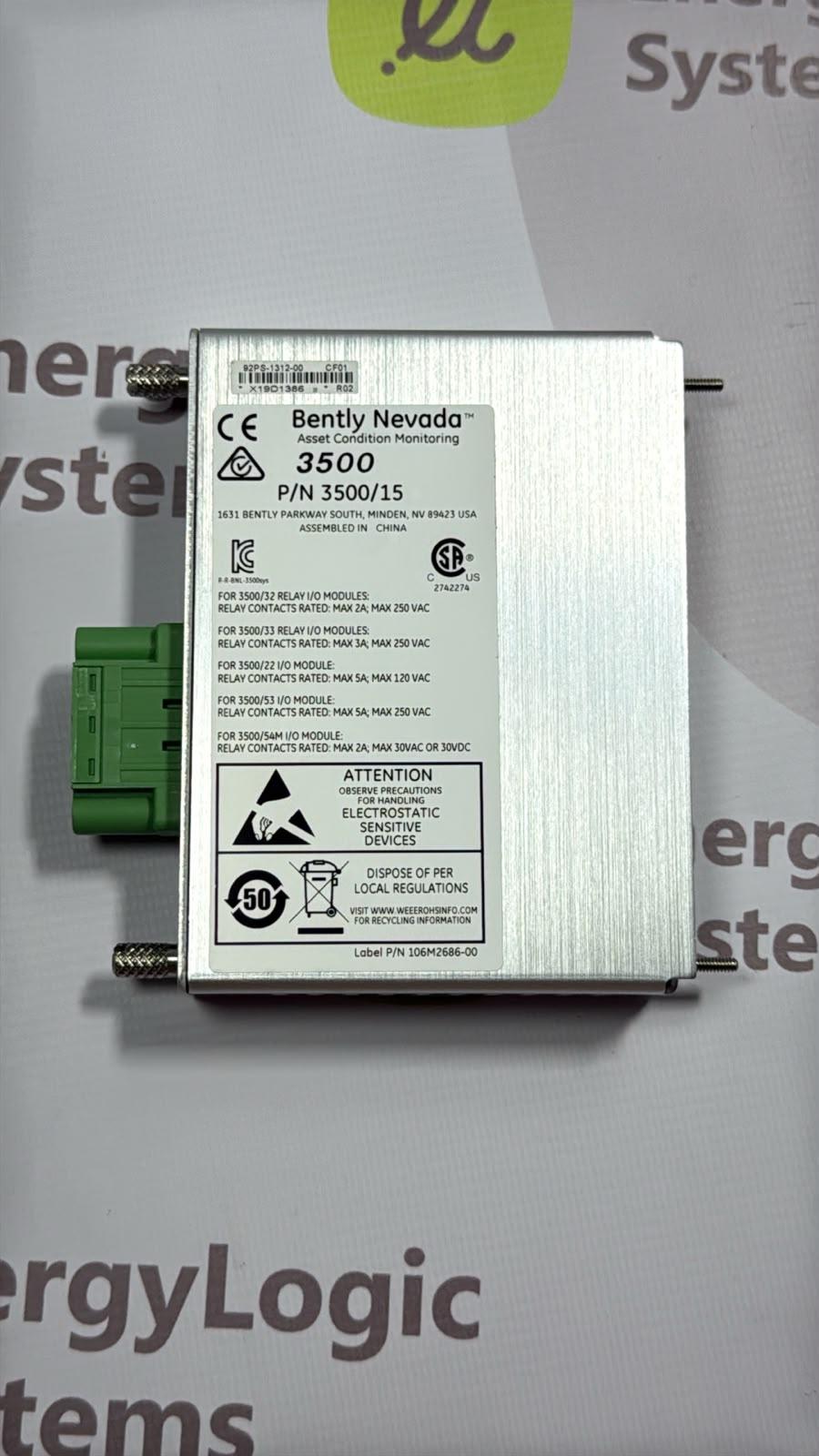 Bently Nevada 3500/15 power-supply unit — photo 1